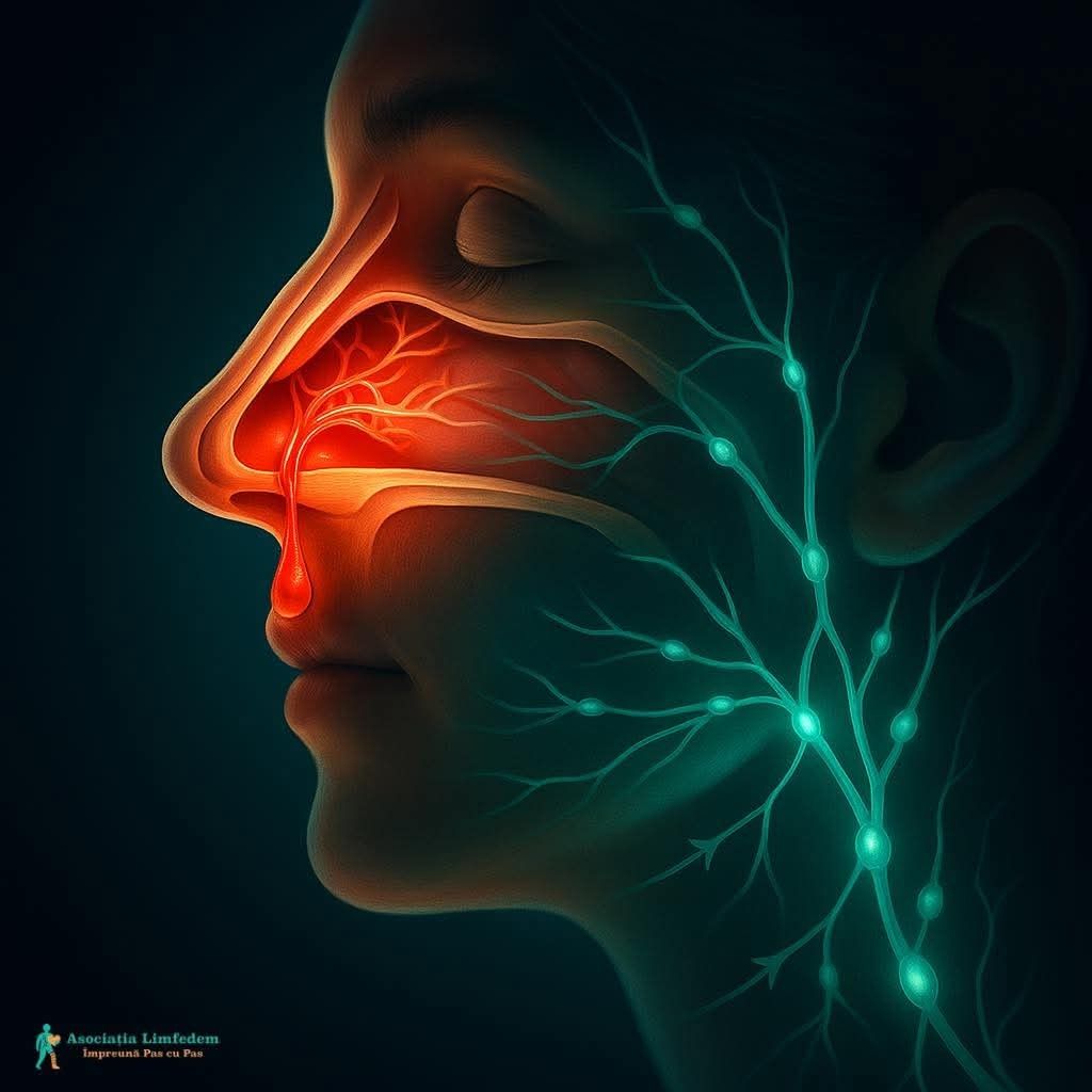 Sinus surgery procedure illustration showing nasal passages